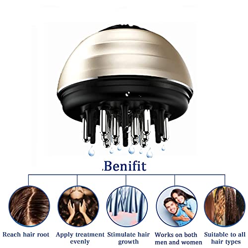 PERLLENT Manual Massager Hair Care Comb,Scalp Applicator Hair Oil Applicator,Scalp Massager Brush Hair Growth Help for Hair Growth - Image 5