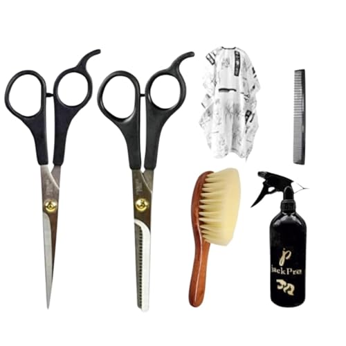 GutarGoo ملحقات صالون/حلاق GutarGoo®؛ مئزر قص الشعر، مقصات قص الشعر، مجموعة زجاجة رذاذ للاستخدام في الصالون والمنزل (مجاني، 6) - Image 1