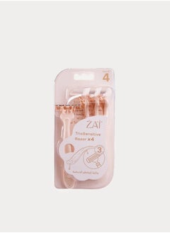 ZAT TrioSensitive Ladies' Disposable Razors, 3 Blades, Pack of 4 With Aloe Vera Strip - pzsku/Z39AF8E1F76BB1288F31FZ/45/_/1738560200/6e22df24-5cbf-4ad3-88ef-b35582e0f14e