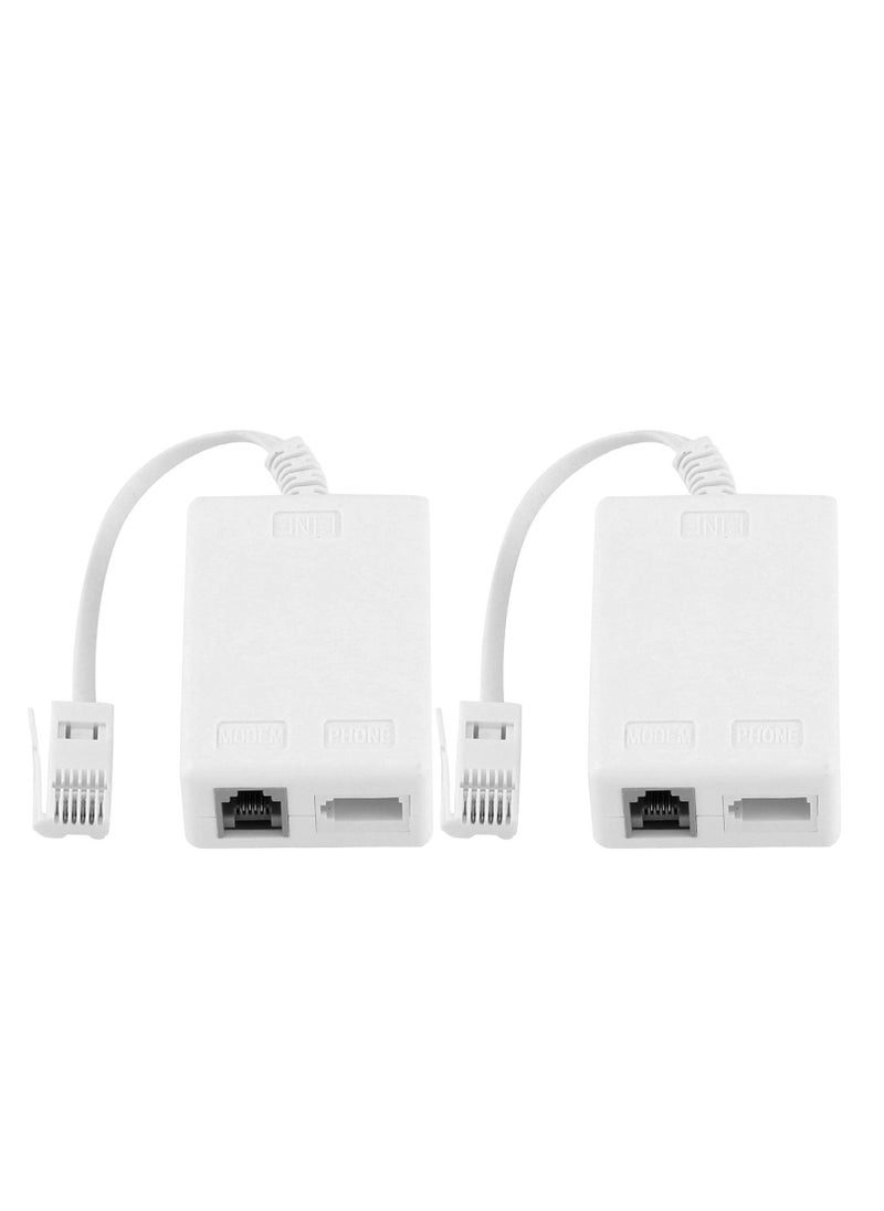 SYOSI - ADSL Microfilter InstallerParts ADSL Modem Phone Filter for Interference Elimination and Static Noise Blocker for Answering Machine Fax Machine Telephones Landline Cordless - Image 1
