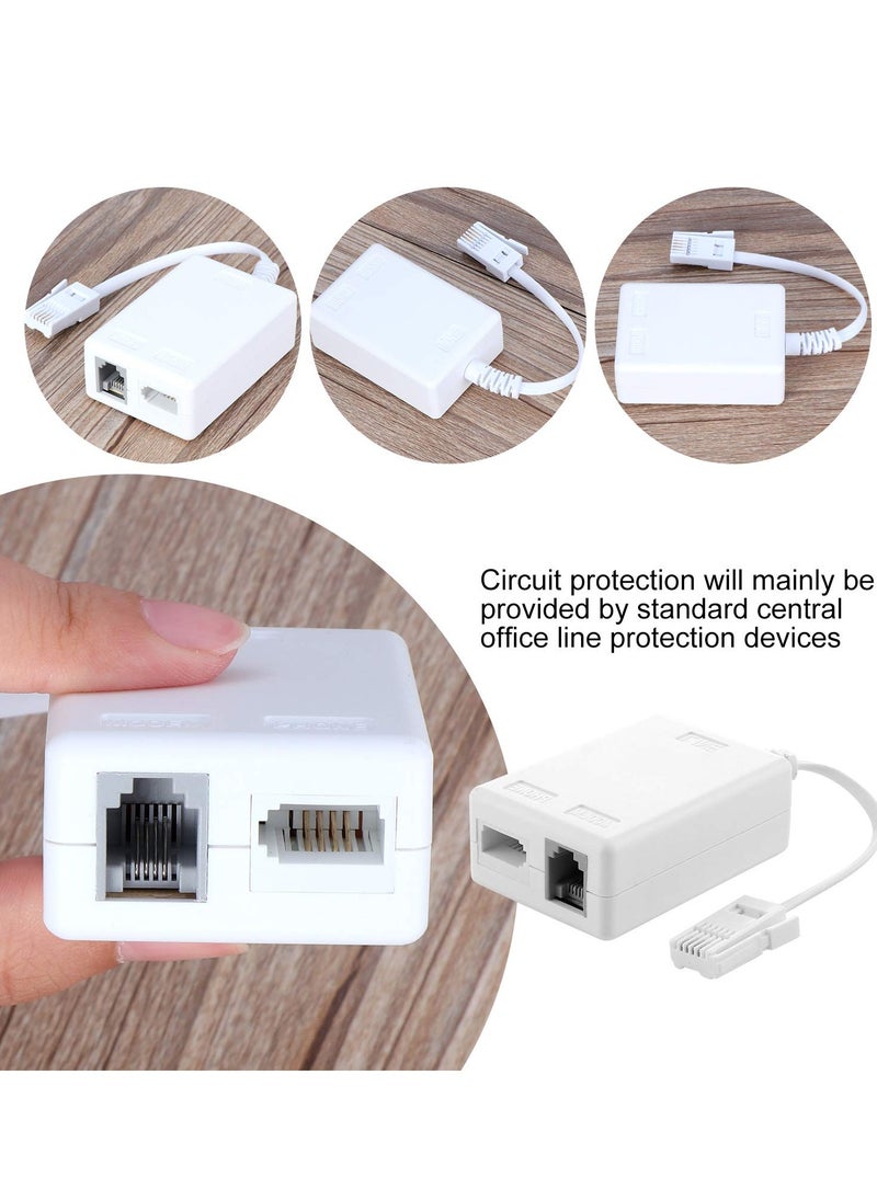 SYOSI - ADSL Microfilter InstallerParts ADSL Modem Phone Filter for Interference Elimination and Static Noise Blocker for Answering Machine Fax Machine Telephones Landline Cordless - Image 1
