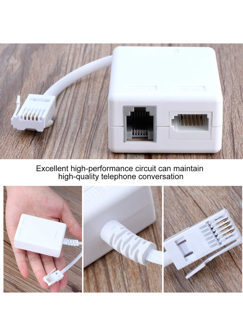 SYOSI - ADSL Microfilter InstallerParts ADSL Modem Phone Filter for Interference Elimination and Static Noise Blocker for Answering Machine Fax Machine Telephones Landline Cordless - Image 1
