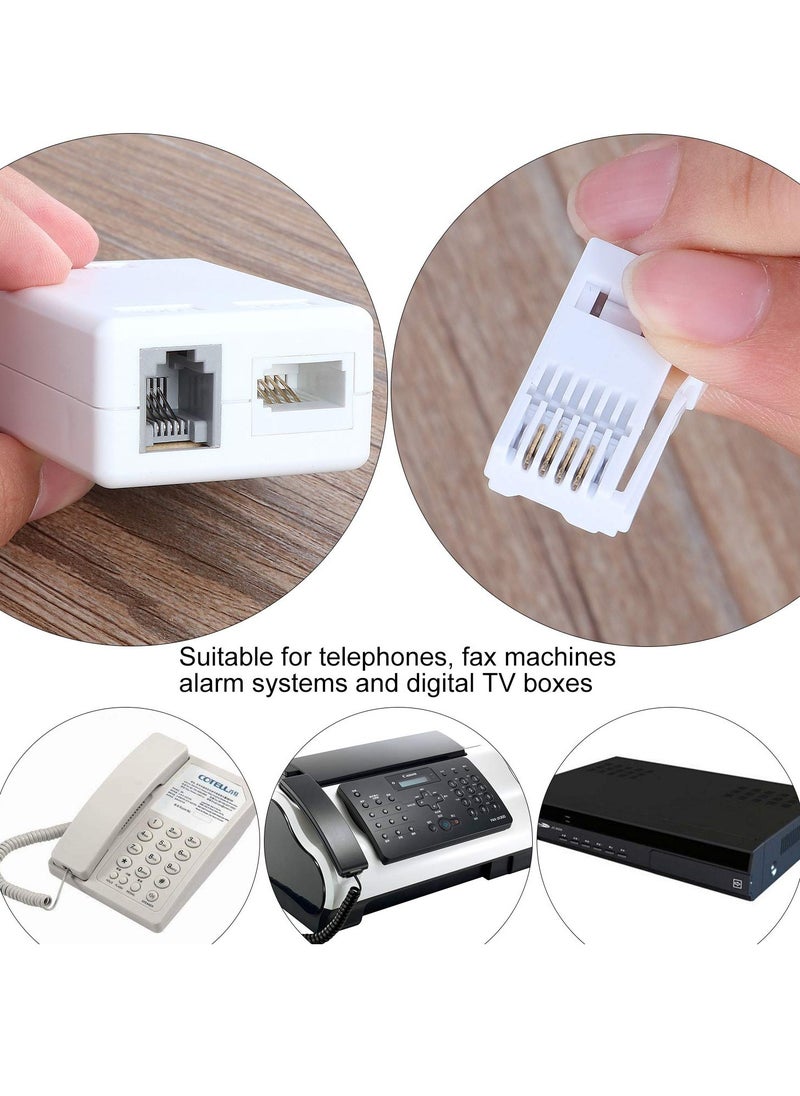 SYOSI - ADSL Microfilter InstallerParts ADSL Modem Phone Filter for Interference Elimination and Static Noise Blocker for Answering Machine Fax Machine Telephones Landline Cordless - Image 1
