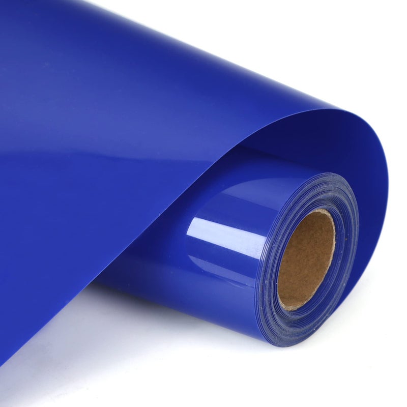 RENLITONG Royal Blue HTV Iron on Vinyl 12Inch by 10ft Roll Heat Transfer Vinyl for TShirt HTV Rolls for All Cutter Machine Easy to Cut Weed for Heat Transfer Design