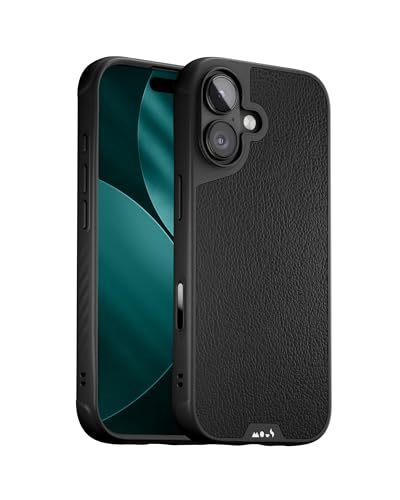 Mous for iPhone 17 Case Compatible with MagSafe Limitless Protective Black Leather Cover for iPhone 17 Shockproof Full Camera Protection AntiScratch Back Black - Image 1