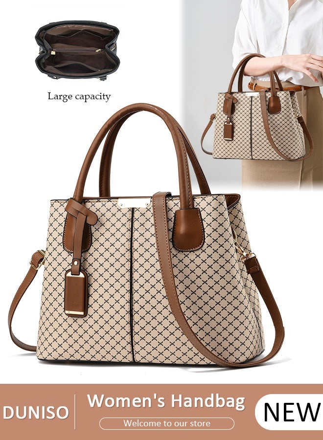 DUNISO Elegant Women's Handbag with Removable Shoulder Strap Large Capacity Tote Shoulder Bag Fashion Ladies Satchel Bag for Office Travel Daily Bag - Image 1