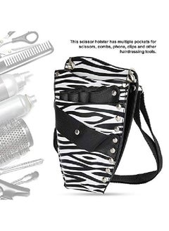 Semme Hair Scissor Holster Hairdressing Pouch Barber Shears Holster Hairdressing Salon Scissors Kit Bag Scissors Holder Pouch For Hair Stylist With Rivet Clips Waist Shoulder Belt(5 Scissor Pouches)  - Image 4