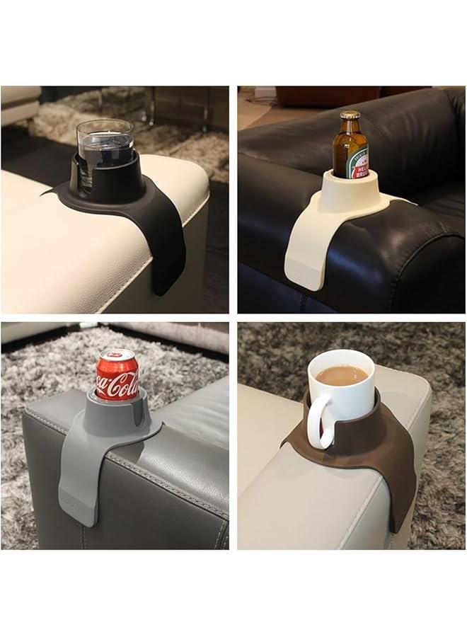 MIXDE Armrest Couch Cup Holder – A Weighted, Silicone, Anti Slip Coaster Stops Spills On Your Sofa, Arm Chair Or Recliner and Keeps Drinks Within Reach (coffee) - Image 4