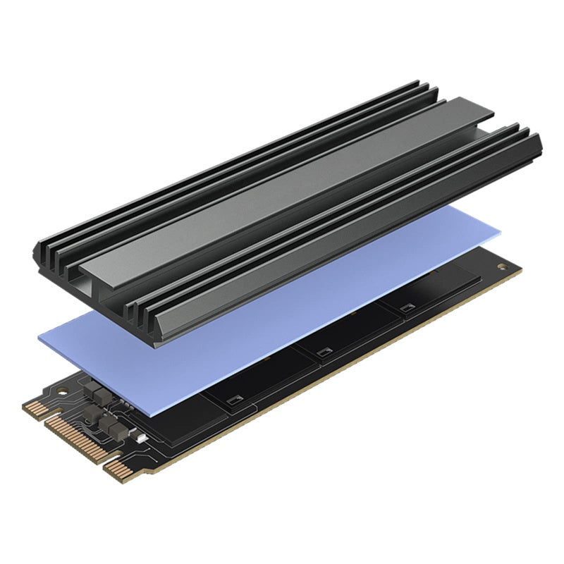مشتت حرارة من الألومنيوم الرمادي M 2 NVMe SSD مع وسادة حرارية لتبريد القرص الصلب 2280 لأجهزة الكمبيوتر المكتبية - Image 5
