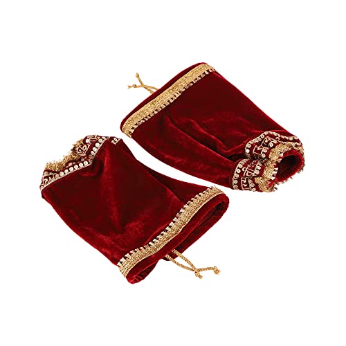 The Bride Made Velvet Cloth Punjabi Dulhan Chuda Covers (Maroon) - Image 5