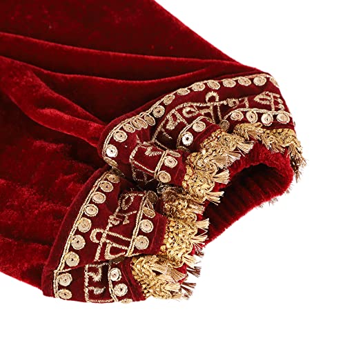 The Bride Made Velvet Cloth Punjabi Dulhan Chuda Covers (Maroon) - Image 3