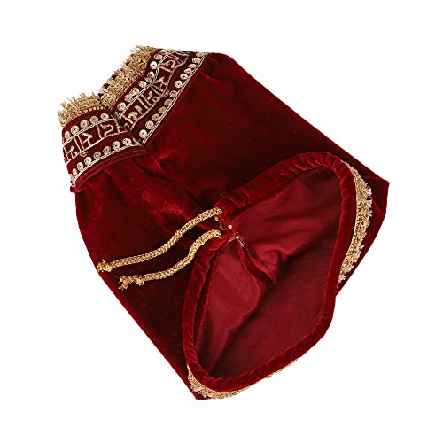 The Bride Made Velvet Cloth Punjabi Dulhan Chuda Covers (Maroon) - Image 4