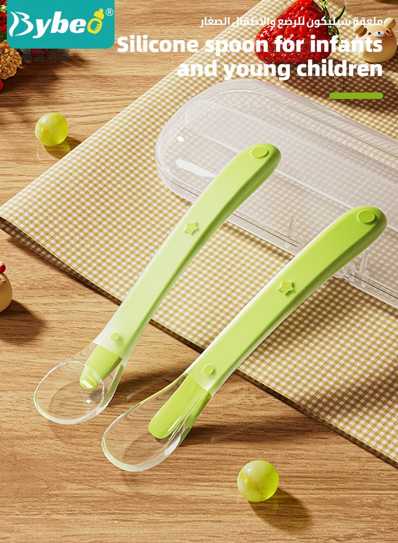 بيبو وعاء طفل متعدد الوظائف مع ملعقتين، وعاء طعام للأطفال مع قاعدة تثبيت وغطاء للتغذية الذاتية، من السيليكون بنسبة 100٪، حاويات طعام للأطفال ضد التسرب، خالية من مادة البيسفينول (BPA). - Image 3