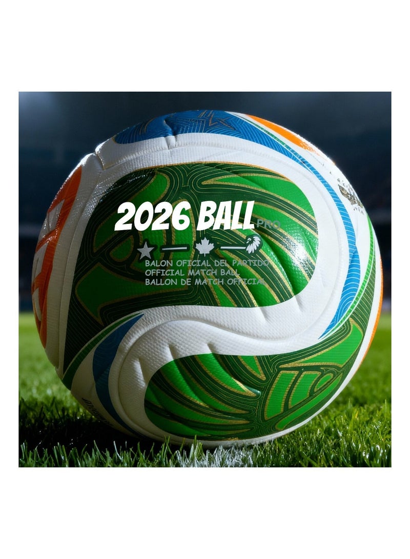 World Cup 26 Ball | Football Soccer Ball | With Air | Thermal Bonded | World Cup 26 | Size 5 - Image 3