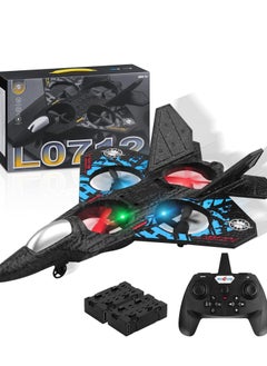 zenvo X Model L0712 Remote Control Drone Plane – 2.4GHz Quadcopter with Auto Hover, 3D Flip, Colored Lights, USB Charging – RC Fighter Aircraft for Kids & Adults (RTF)  - Image 1