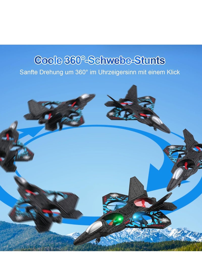zenvo X - Model L0712 Remote Control Drone Plane – 2.4GHz Quadcopter with Auto Hover, 3D Flip, Colored Lights, USB Charging – RC Fighter Aircraft for Kids & Adults (RTF) - Image 1