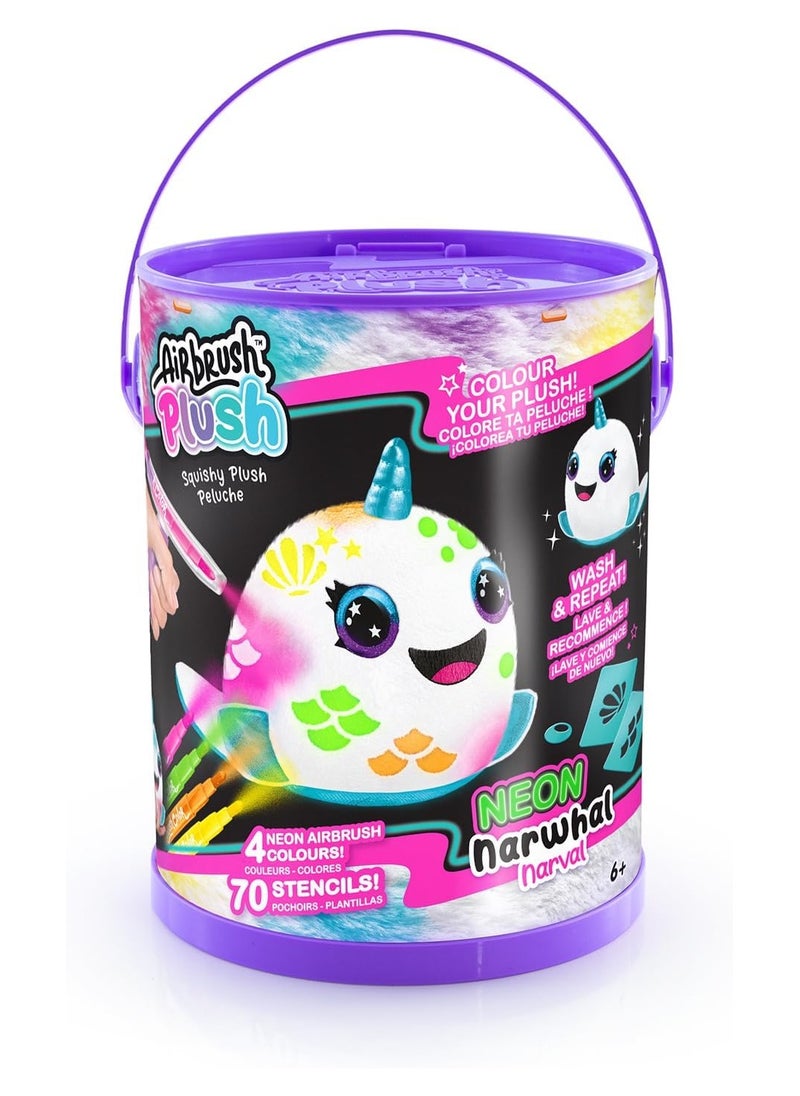 Canal Toys Airbrush Plush, White | One Size | Soft & Fun Toy for Kids | Interactive & Colorful Craft Toy  - Image 1