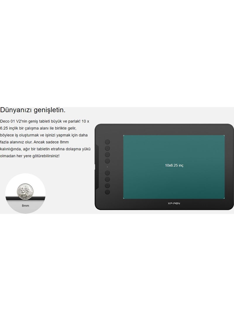XP-PEN - Deco 01 V2 Graphics Tablet - Image 1