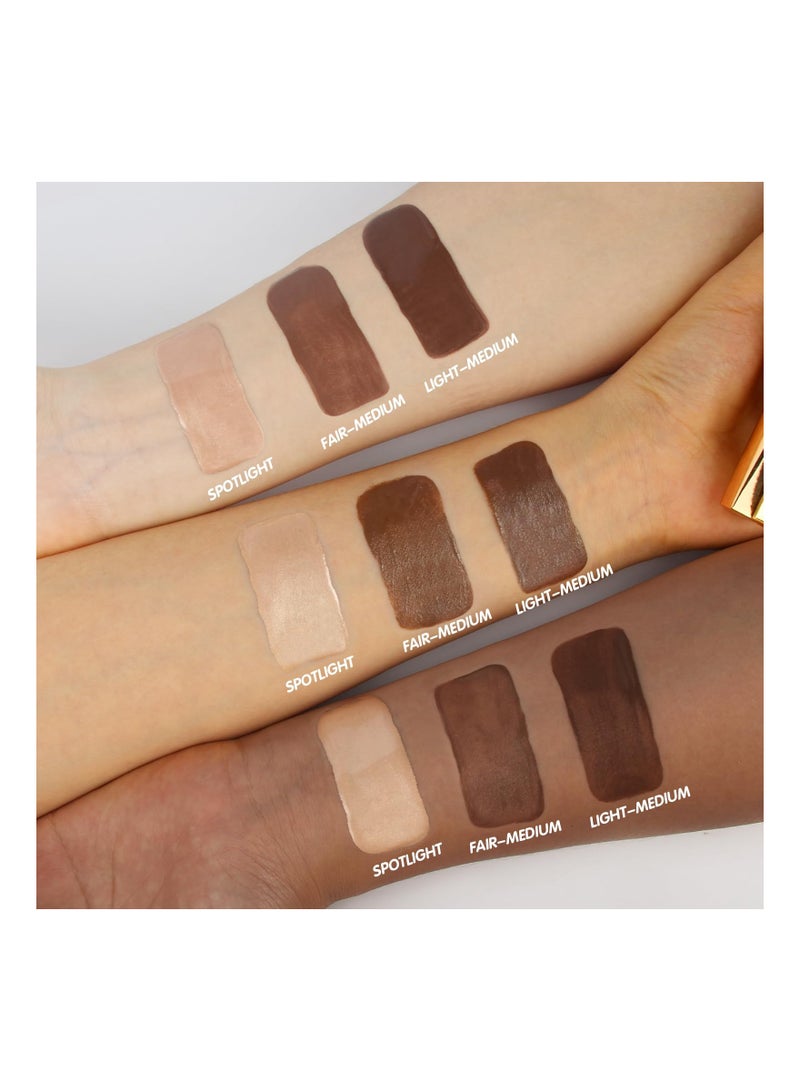 KASTWAVE Liquid Highlighter Makeup Stick, Dewy Finish, Moisturizing Silky Smooth Texture, Cream Highlighter Lightweight, Easy To Spread, Long-lasting Natural Makeup Effect (01#Spotlight) - Image 4