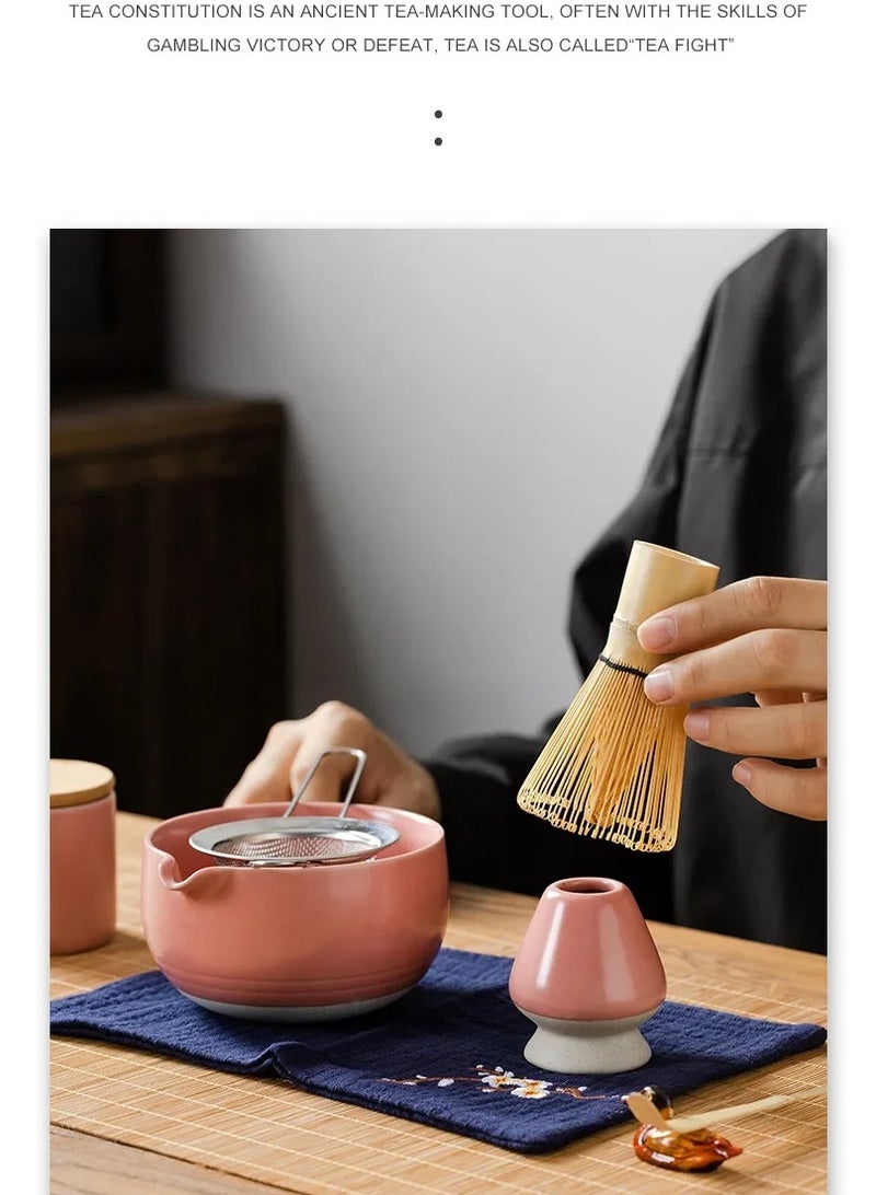 AL RAID 9 Piece Matcha Whisk Set Bamboo Matcha Tools with Matcha Bowl Tea Sifter Whisk Holder Scoop Matcha Tea Making Kit - Image 5