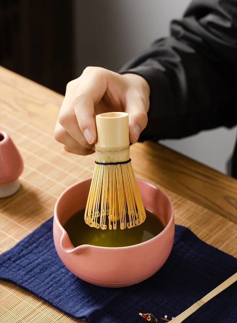 AL RAID 9 Piece Matcha Whisk Set Bamboo Matcha Tools with Matcha Bowl Tea Sifter Whisk Holder Scoop Matcha Tea Making Kit - Image 3