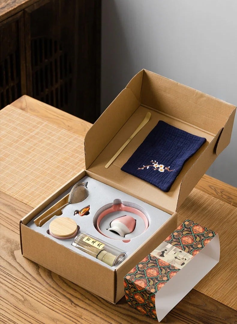 AL RAID 9 Piece Matcha Whisk Set Bamboo Matcha Tools with Matcha Bowl Tea Sifter Whisk Holder Scoop Matcha Tea Making Kit - Image 2