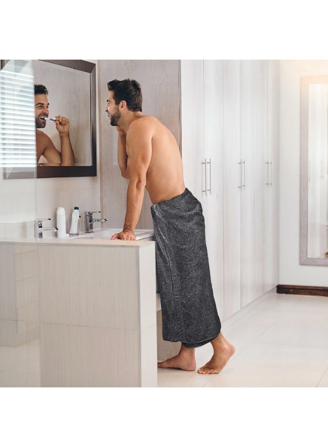 تى ام هوم منشفة حمام فاخرة رمادية من تي إم هوم - قطن طبيعي 100%، جودة فندقية، مقاسات متنوعة. - Image 1