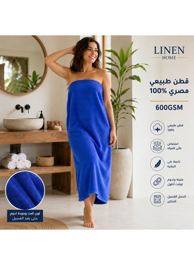 تى ام هوم منشفة حمام فاخرة ازرق  من تي إم هوم - قطن طبيعي 100%، جودة فندقية، مقاسات متنوعة. - Image 1
