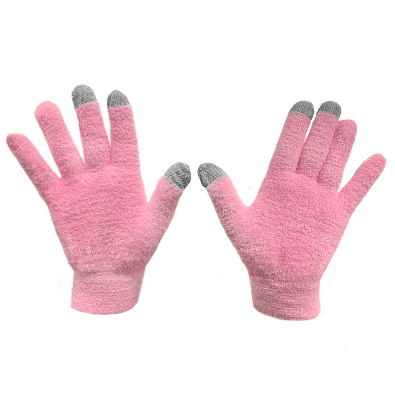 Eurow Aloe-Infused Moisturizing Gloves, Touchscreen Compatible, Soft & Breathable for Dry Hands Treatment, Locks in Lotion, Durable & Reusable, Pink, 1 Pair - Image 1