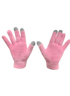Eurow Eurow Moisturizing Gloves with Aloe Infused and Touch Screen Fingers, Durable and Reusable, Pink, 1 Pair  - Image 1