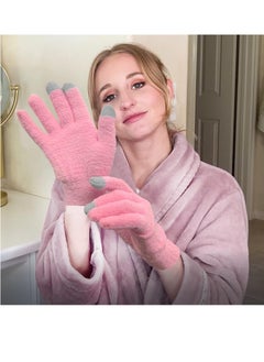 Eurow Eurow Moisturizing Gloves with Aloe Infused and Touch Screen Fingers, Durable and Reusable, Pink, 1 Pair  - Image 5