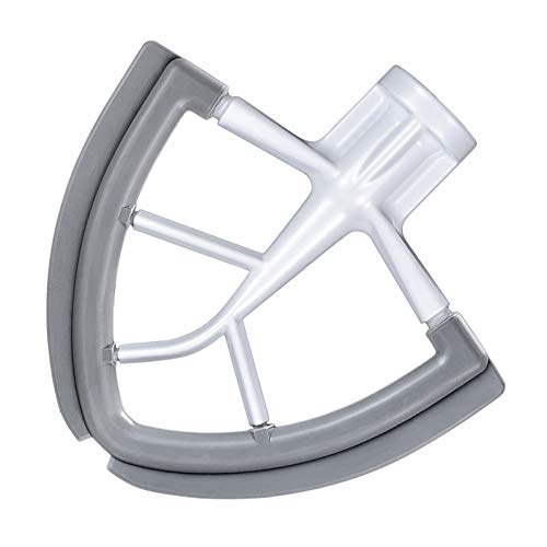 KITOART Flex Edge Beater for KitchenAid 4.5/5 QT Tilt Head Stand Mixer, Beater with Double Silicone Edge, Mixer Paddle, Perfect 4.5/5 Quart Tilt Head Stand Mixer Attachment, White - Image 1
