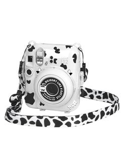Y&D Clear Case for Fuji Instax Mini 12/Polaroid 12, Fujifilm 12 Instant Camera with Back Photos Pocket, Shoulder Strap and Beautiful Sticker  - Image 3