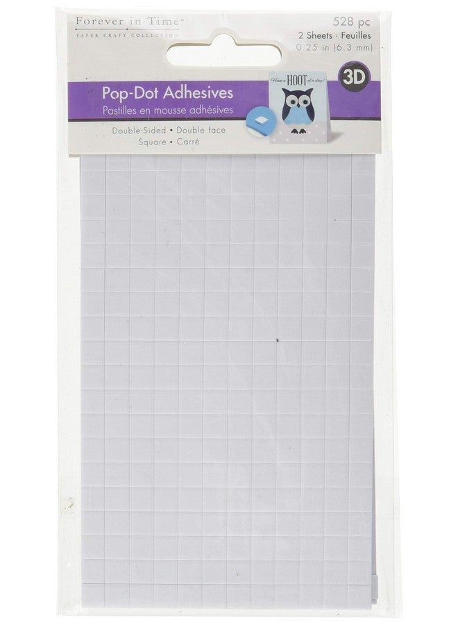 Forever in Time Pd108 3D Pop Dots Square Dualadhesive Foam Mount 1/4Inch 528 Per Package White - Image 2