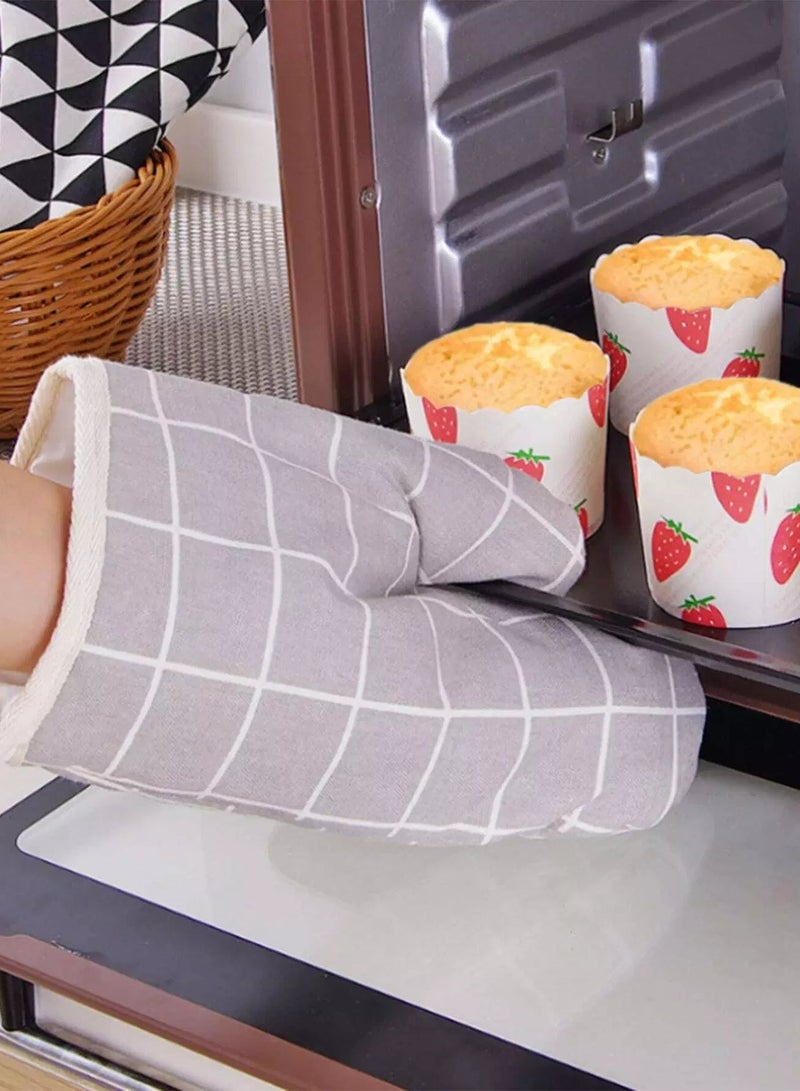 1pc Plaid Pattern Insulation Glove - Image 1