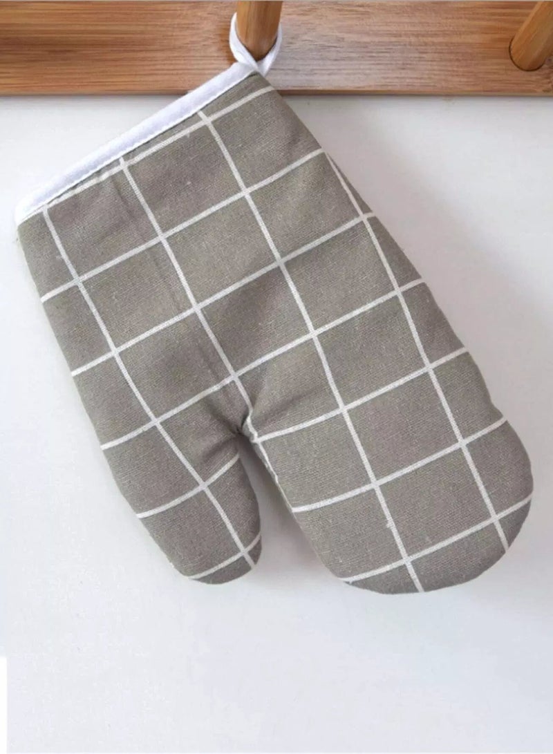 1pc Plaid Pattern Insulation Glove - Image 2