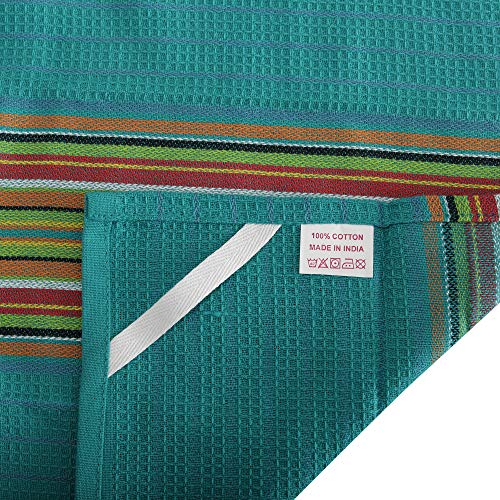 DG Collections 100% Cotton Salsa Kitchen Towels – 4 Pack, Super Absorbent Dish Towels, 16x28 Inch, Lint-Free, Durable Weave – Reusable Kitchen Cleaning Cloths for Home & Restaurants - Image 3