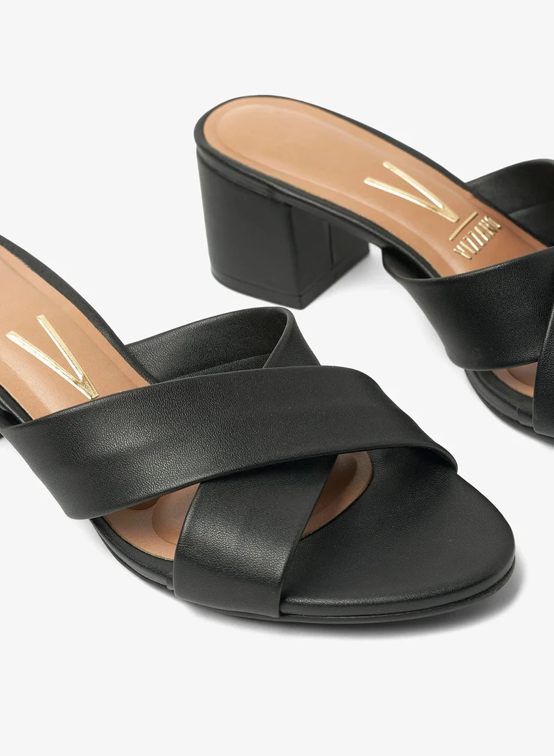 VIZZANO  Willow Cross Strap Mid Heel Sandals for Women | Best Price UAE