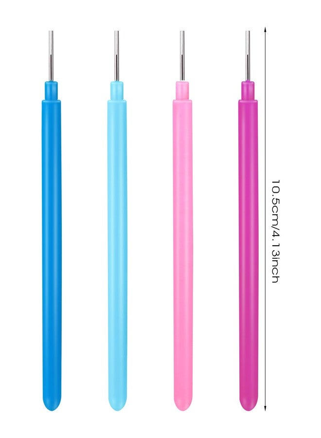 Bremorou 12 قطعة من أدوات لف الورق، أداة لف زهور الورق، قلم إبرة لف الورق، قلم لف الورق لصنع البطاقات، قلم لف الورق للأعمال الفنية والحرفية، مشروع صنع بطاقات ورقية يدوية (4 ألوان) - Image 2
