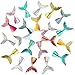 Yookeer 36 Pcs Mermaid Tail Cake Cupcake Toppers Acrylic Mini Mermaid Tail Figures Cake Decorations Glitter for Party Decoration Baby Shower Party Supplies - Image 4