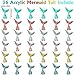 Yookeer 36 Pcs Mermaid Tail Cake Cupcake Toppers Acrylic Mini Mermaid Tail Figures Cake Decorations Glitter for Party Decoration Baby Shower Party Supplies - Image 2