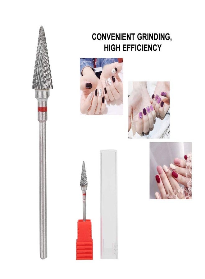 Keenso بت حفر الأظافر من كينسو، شكل مخروطي احترافي، طرف مانكير من فولاذ التنجستن لإزالة الجل، المانيكير، الباديكير، شبه دائم، أكريليك، فن الأظافر بحبيبات متوسطة - Image 4