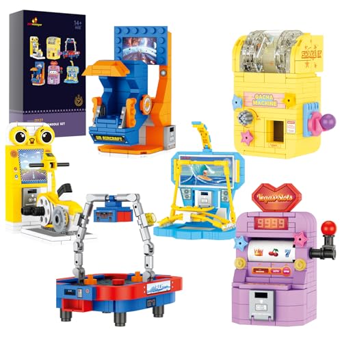 JMBricklayer Funny Game Party Favors Building Set 20127 6 Mini Game Console Collectible Model Micro Blocks Sets Toys Party Supplies Gifts Goodie Bags Birthday Christmas - Image 1