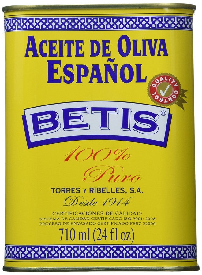 SUPOOBE Betis Pure Olive Oil 24oz in Can, Organic Refined Spanish Aceite de Oliva Puro, Fruity Flavor, Gluten Free, All Natural, Ideal for Frying, Drizzles, Sauteing and Salad Dressing (Pack of 1) - Image 2