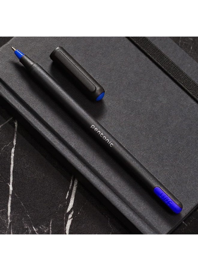 Pentonic - 0.7 Mm Ball Pen Blister Pack | Black Body | Blue Ink | Set Of 10 Pens - Image 1