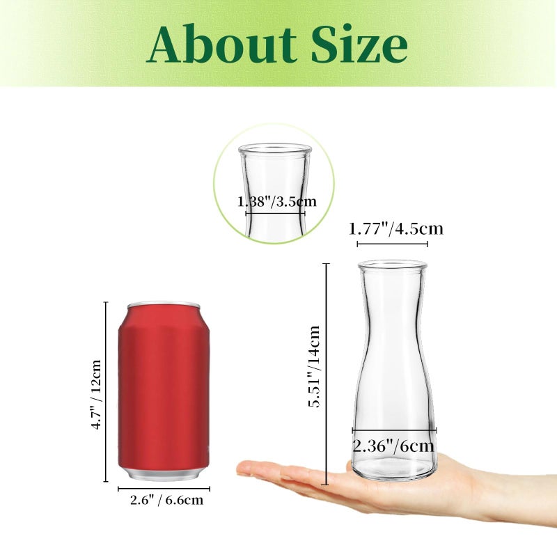 Hewory Glass Bud Vases for Centerpieces - Clear Small Flower Vase Set of 12, Modern Minimalist Cute Mini Decorative Bulk Vases for Wedding Bridal Shower Birthday Party Events Dining Room Table Decor - Image 2