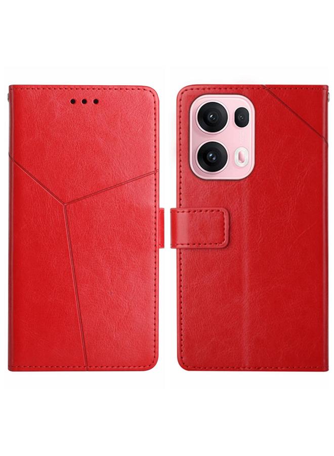 S-TOP Case For OPPO Reno13 Pro Global Y-shaped Pattern Flip Leather Phone Case - Image 1