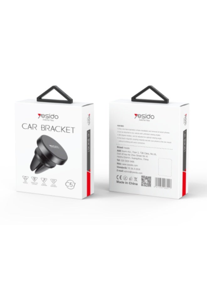 Yesido C57 4PCS N50 Outlet Air Vent Car Magnetic Magnet Mobile Phone Holder Bracket Clip Ultra-Strong Grip and 360 Rotation | Model C57 | By Yesido - Image 5