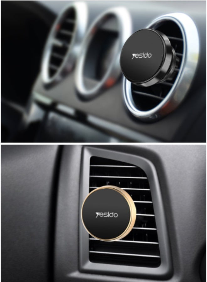 Yesido C57 4PCS N50 Outlet Air Vent Car Magnetic Magnet Mobile Phone Holder Bracket Clip Ultra-Strong Grip and 360 Rotation | Model C57 | By Yesido - Image 2