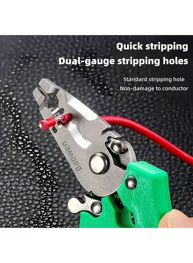 1 قطعة 3.5 بوصة متعددة الوظائف خفيفة الوزن قاطعة أسلاك مع وظائف التقشير والقطع والكبس - Image 2